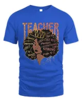 Black Woman Teacher Afro Shirt Black History Month Melanin 1