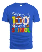 Happy 100th Day Of School Football Baseball Sport Lovers