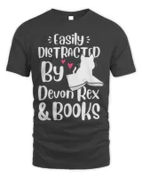 Easily Distracted By Devon Rex And Books Funny Kitten Book