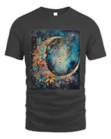 Crescent Moon with Stars abstract Bohemian Style Women Girls4 7