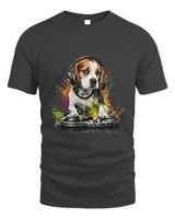 Funny Beagle Dog Dj Electronic EDM Music