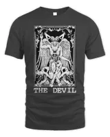 The Devil Horned Demon Tarot Card Witchy Satanic Occult Tee