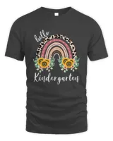 Hello Kindergarten shirt, sunflower rainbow teacher