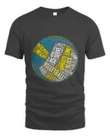 Volleyball Ball Word Cloud Cool Gift for Volleyball Player T-Shirt