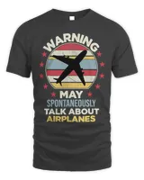 I May Talk About Airplanes Funny Pilot Airplane Vintage