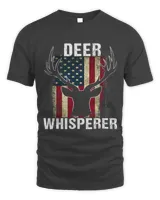 Deer Whisperer American Flag Deer Lover Hunting Dad