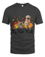Its Fall Yall Yellow Golden Retriever Dog Leopard Pumpkin2
