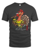 Thanksgiving Firefighter Turkey - Proud Fireman Gift T-Shirt
