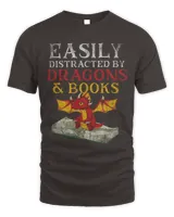 Easily Distracted By Dragons And Books Bookworm Book Dragon