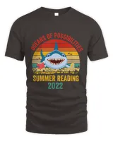 Summer Reading Vintage Retro Teacher Shark Book