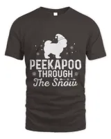 PEEKAPOO through the snow Funny Christmas New Year Dog