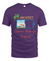 Funny Architect Summer Recharge Required Last day Architect