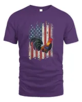 American Flag Cock Fighting rooster Chicken