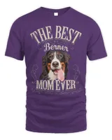 Womens Best Berner Mom Ever - Bernese Mountain Dog Gifts Vintage V-Neck T-Shirt