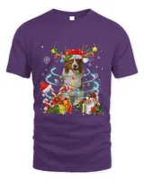 Border Collie Reindeer Christmas Tree Lights Pajama Dog Xmas 186