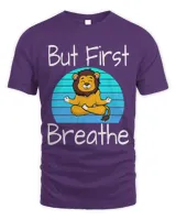 Funny Yoga Pose Lion Sunset But First Breathe Relaxing