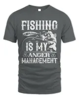 Fishing Is My Anger Management, Men's Fishing T-shirt, Fisherman, Fishing hobby, funny gift tee shirt