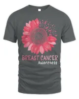 Sunflower Breast Cancer Awareness Pink Ribbon In October T-Shirt
