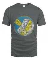Volleyball Ball Word Cloud Cool Gift for Volleyball Player T-Shirt