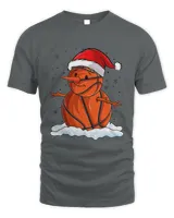 Basketball Snowman Christmas Basketball Player Xmas Party Premium T-shirt