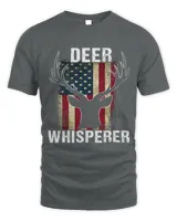 Deer Whisperer American Flag Deer Lover Hunting Dad