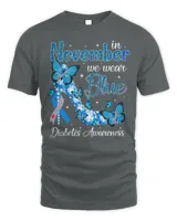 Diabetes Womens November Blue Butterflies Funny Diabetes Awareness Month 163