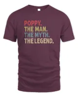 Poppy The Man The Myth the Legend Tshirt for Men, Poppy Shirt, Poppy Gifts, Birthday Present, Father's Day Gift, Poppy Man Myth Legend