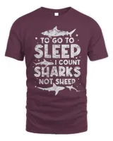To Go To Sleep Count Sharks Not Sheep Marine Biology Grunge