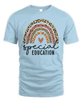 Special Education Leopard Rainbow SPED Funny Teacher Gifts T-Shirt