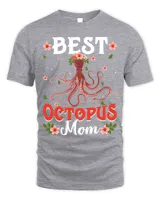 Womens Cute Best Octopus Mom Mama Family Mother's Day Animals T-Shirt