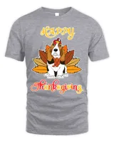 Turkey Pilgrim Riding BASSET HOUND Happy Thanksgiving Shirt