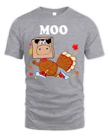 Thanksgiving Turkey Funny Cow Moo Turkey Day T-Shirt