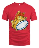 Cute Cat Playing Rugby Kitty Rugby Player Costume