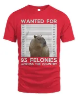 Funny Capybara Mugshot Wanted Poster Capy Meme Lover