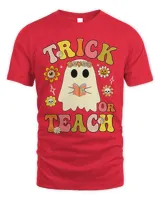 Teacher Job Groovy Halloween Trick or Teach Retro Floral Ghost Teacher 139