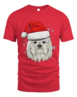 Maltese Dog Christmas Santa Clause Navidad Xmas Dog Lover355