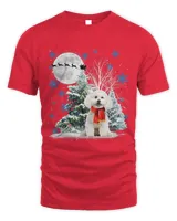 Bichon Frise Under Moonlight Snow Christmas Pajama 143