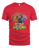 Funny French Bulldog Dogs Firework July Basket US Flag