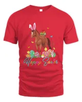 Happy Easter Day Bunny Horse Hunting Easter Egg Basket