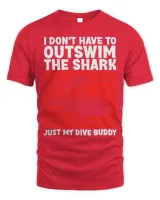Funny Scuba Diving Design For Men Women Shark Diving Buddy