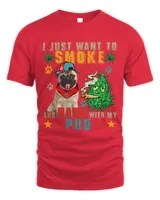 Vintage Smoke And Hang With My Pug Funny Smoker Weed