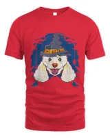 Poodles Witch Funny Halloween Gifts Dog Lover Men Women T-Shirt179 Poodle dog