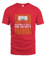 100 Days Of School Survivor T-Shirt100 Days Of School Basketball 100th Day Balls Gift For Boys T-Shirt_by Laelia Keelin_ copy