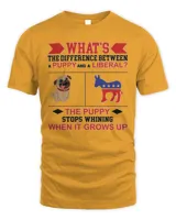 What’s the difference between a puppy and a liberal the puppy t-shirt