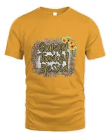 Grateful Thankful Blessed Design Pumpkin Spice Fall  Thanksgiving Gift T-Shirt