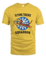 Vintage Style Design Featuring US Army Air Corps Flying Tigers Squadron Design T-Shirt