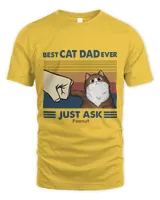 Best Cat Dad Fluffy Cat Personalized Light Color QTCAT030123A1