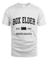 Box Elder South Dakota SD Vintage Athletic Black Sports Desi