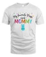 Personalized My Favorite Peeps Call Me Mommy Easter T-Shirt, Mommy with Kids Name Easter Day Shirt