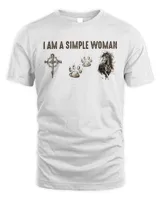 Simple woman jesus cross dog horses